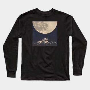 Mount Hood Moonrise Long Sleeve T-Shirt